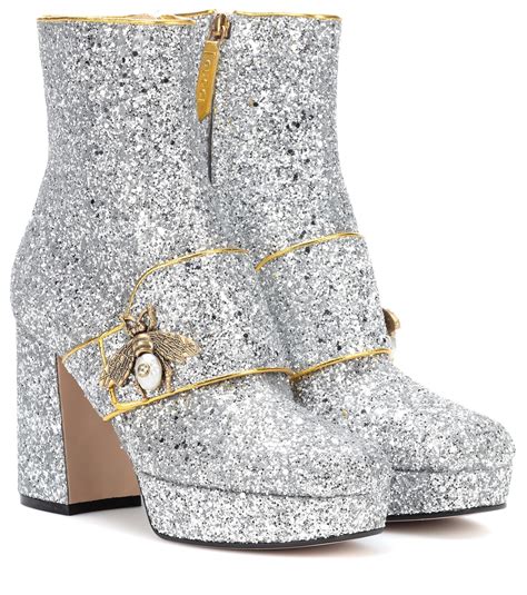 bedazzled gucci shoes|Gucci jeweled boots.